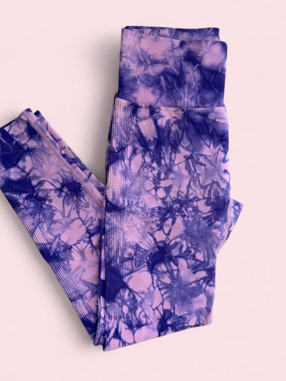 Women's High-Rise Tie-Dye Purple Leggings Size M